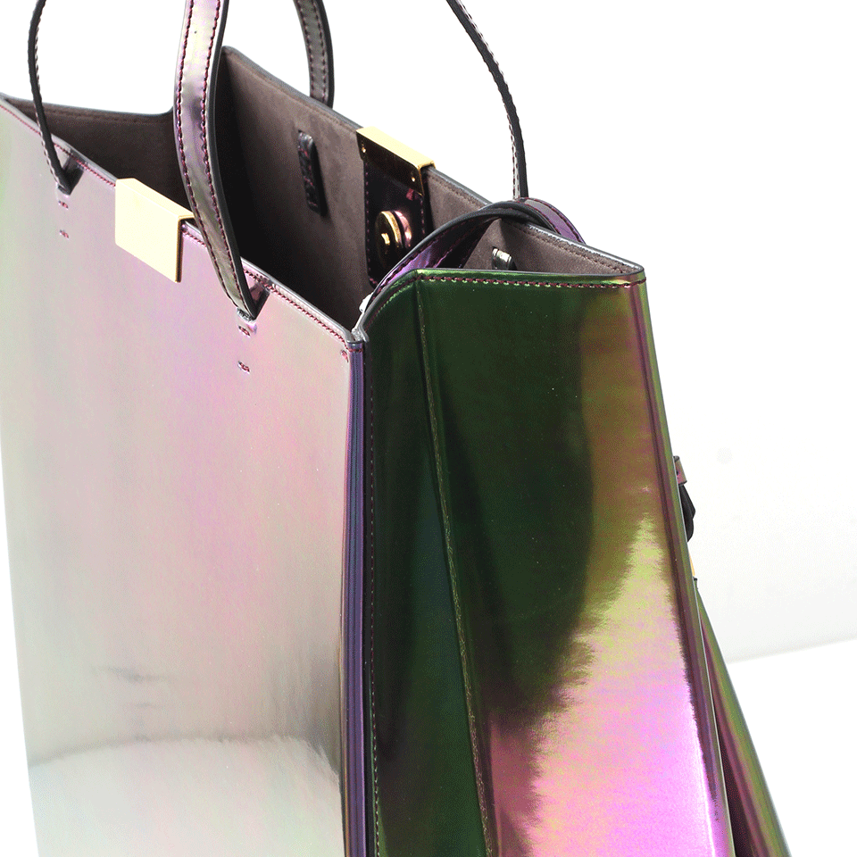 STELLA MCCARTNEY-Beckett Iridescent Tote-VIOLET