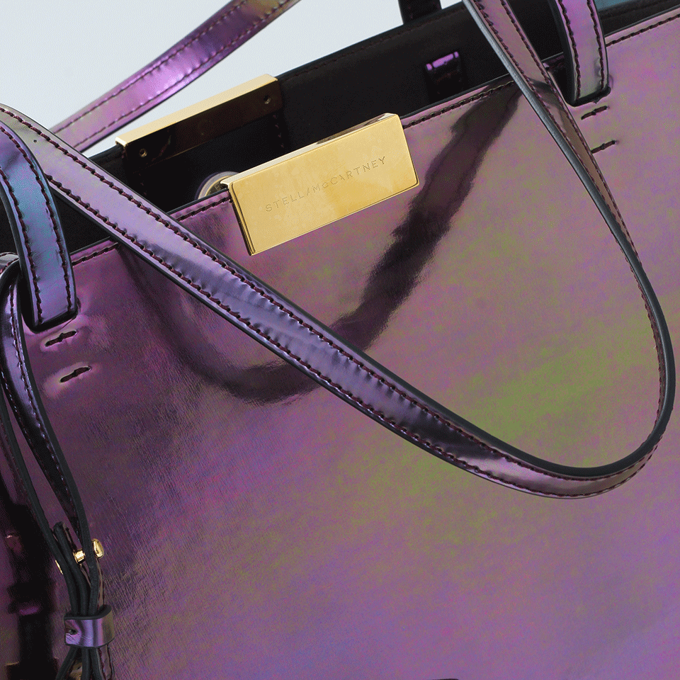 STELLA MCCARTNEY-Beckett Iridescent Tote-VIOLET