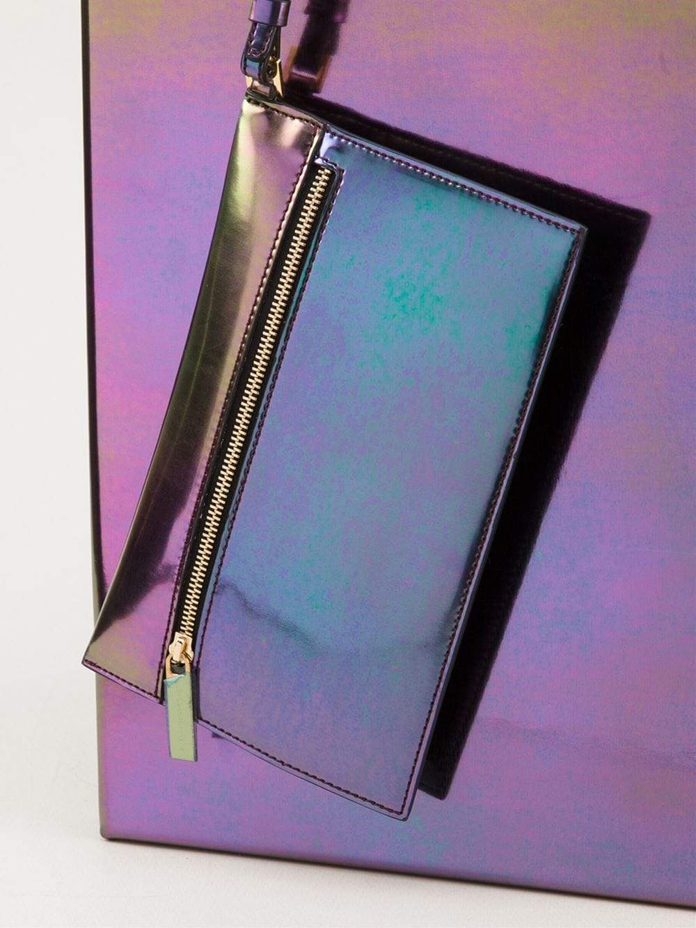 STELLA MCCARTNEY-Beckett Iridescent Tote-VIOLET