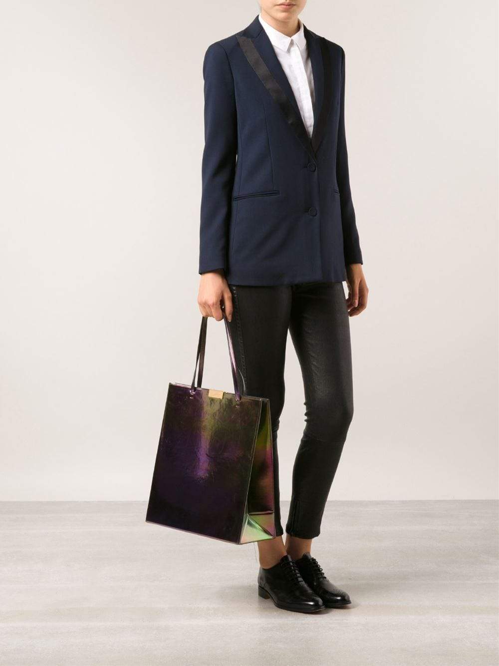 STELLA MCCARTNEY-Beckett Iridescent Tote-VIOLET