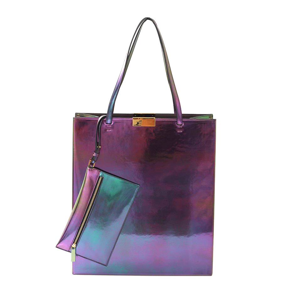 STELLA MCCARTNEY-Beckett Iridescent Tote-VIOLET