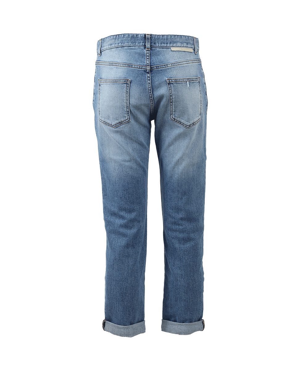 STELLA MCCARTNEY JEANS-Tomboy Diamond Embroidered Jeans-