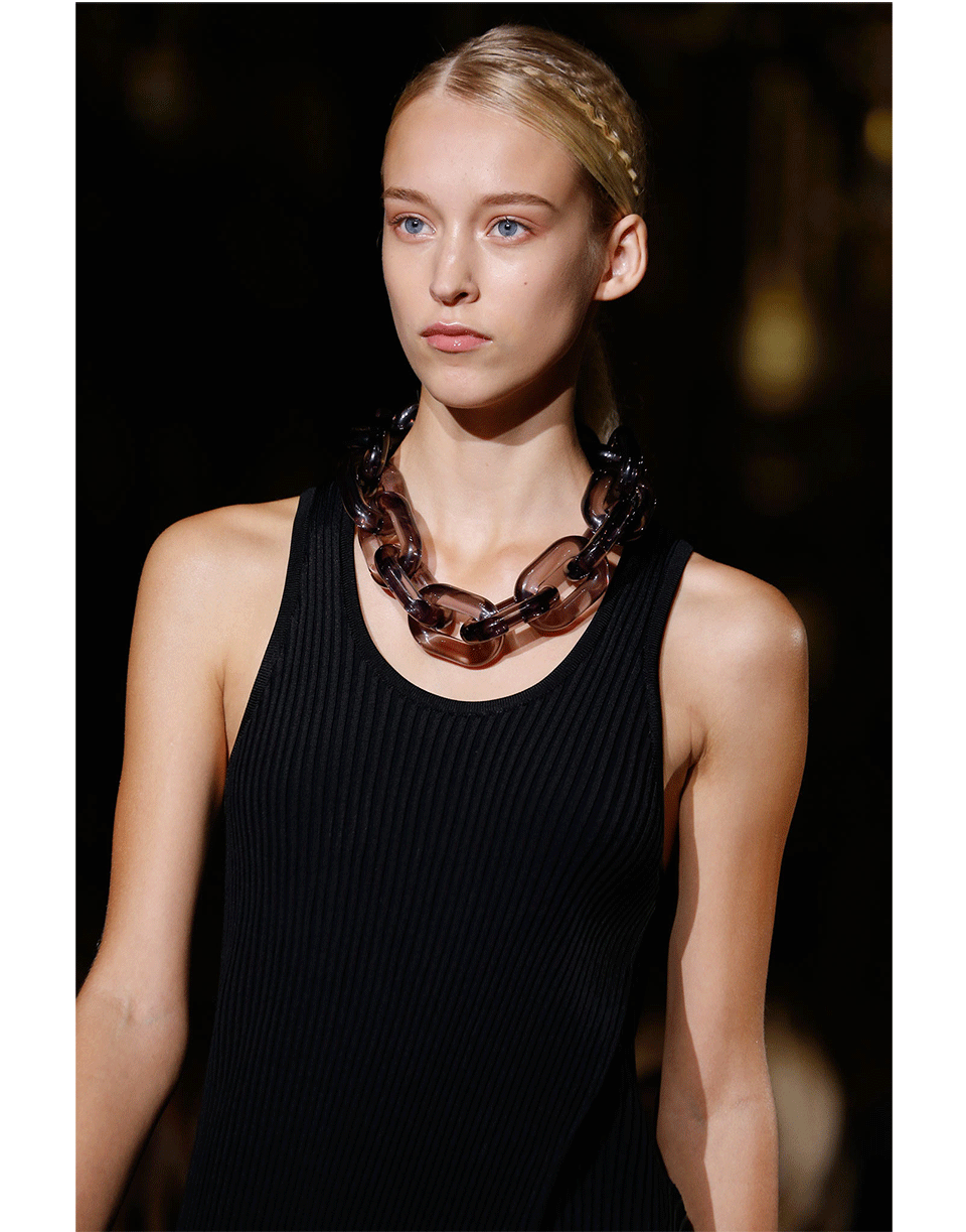 STELLA MCCARTNEY-Plexy Chain Necklace-SMOKE