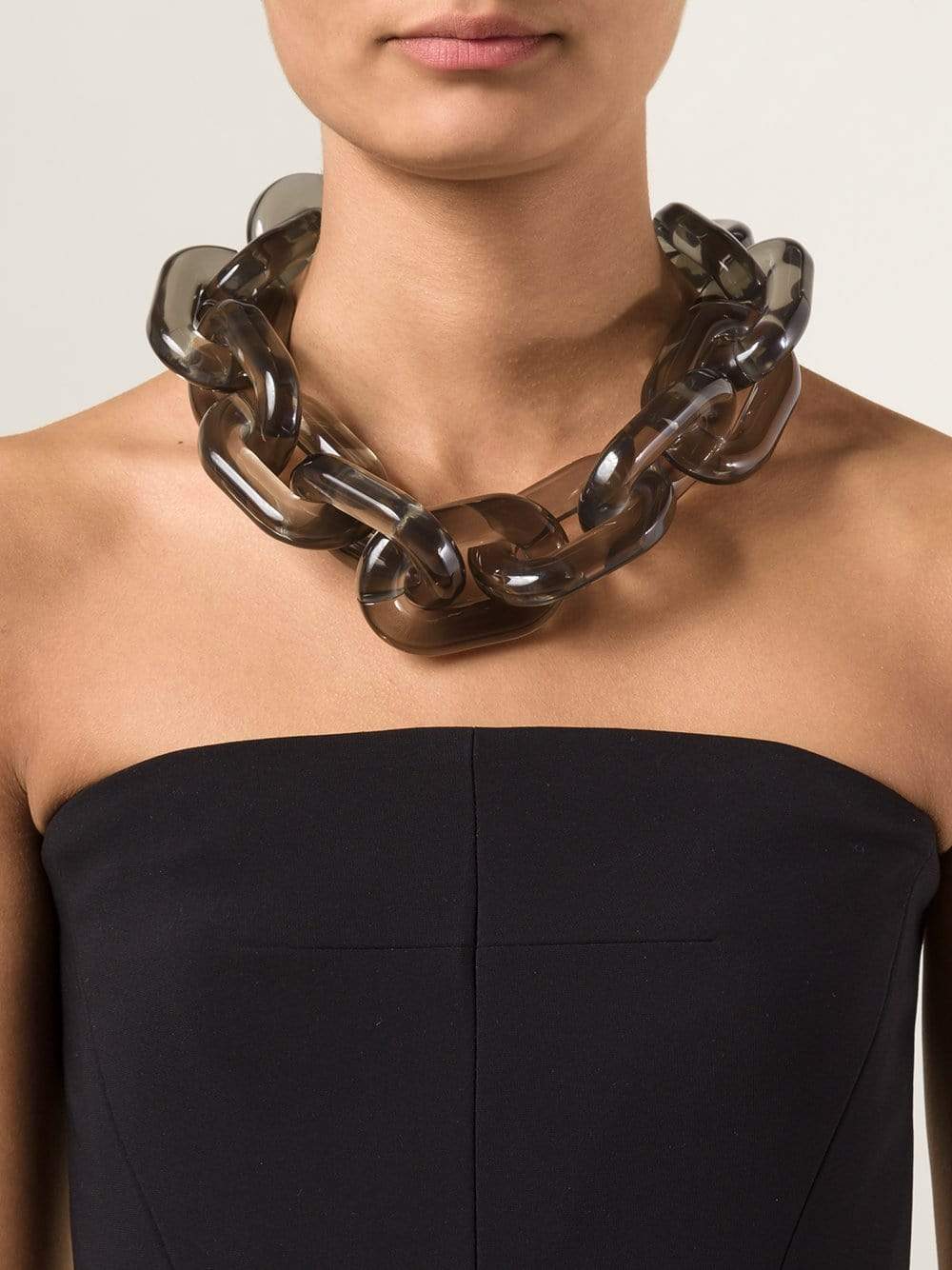 STELLA MCCARTNEY-Plexy Chain Necklace-SMOKE