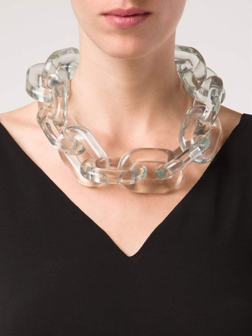 STELLA MCCARTNEY-Plexy Chain Necklace-TRNSPRNT