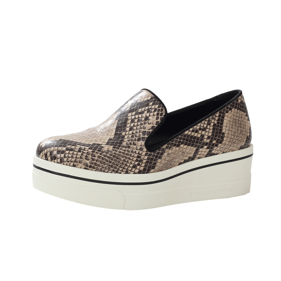 STELLA MCCARTNEY-Snake-Embossed Platform Slide-