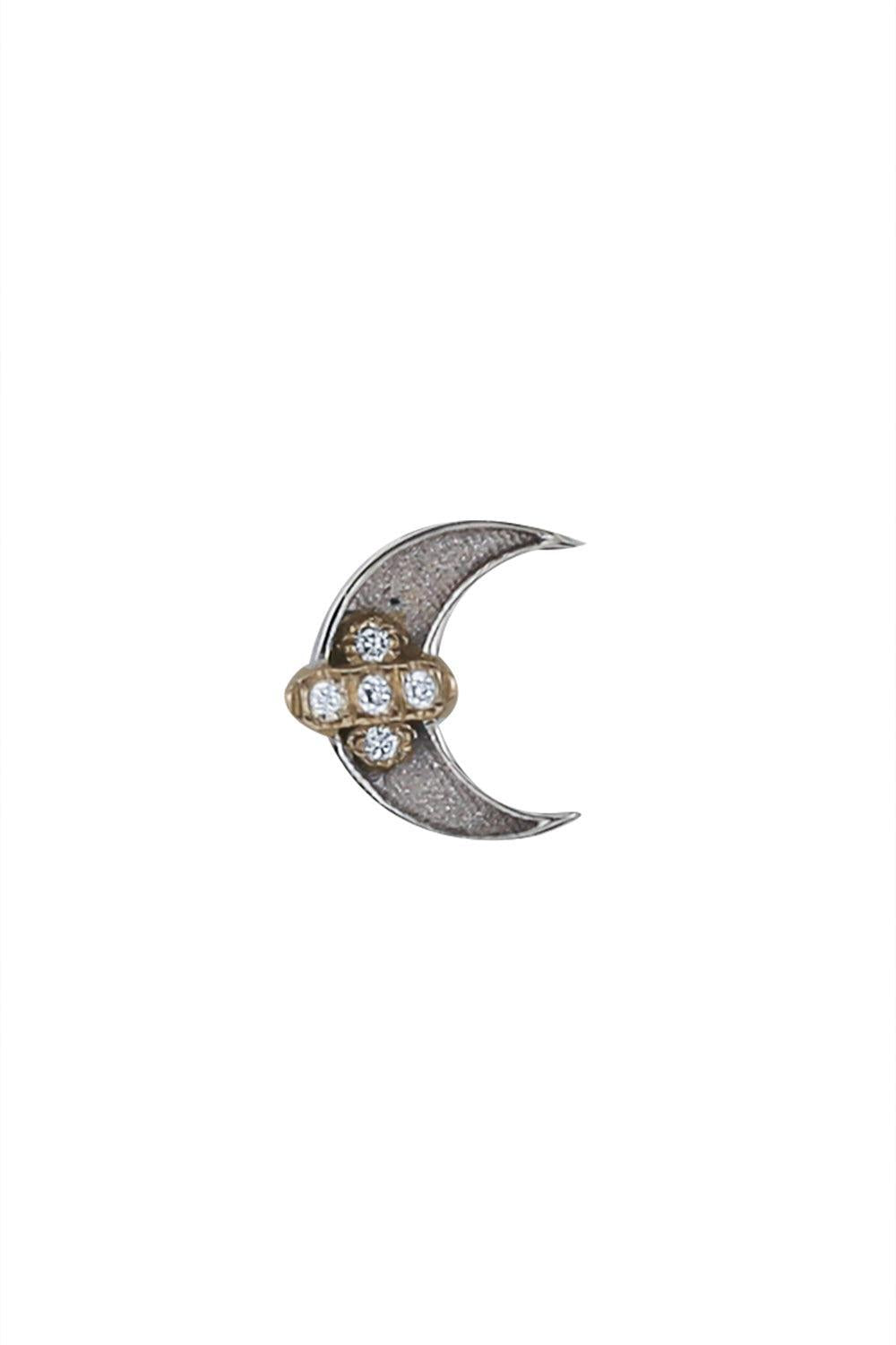 Diamond Moonchild Earring-WHITE GOLD-JEWELRYFINE JEWELPIERCING-STEPHANIE ANDERS XO