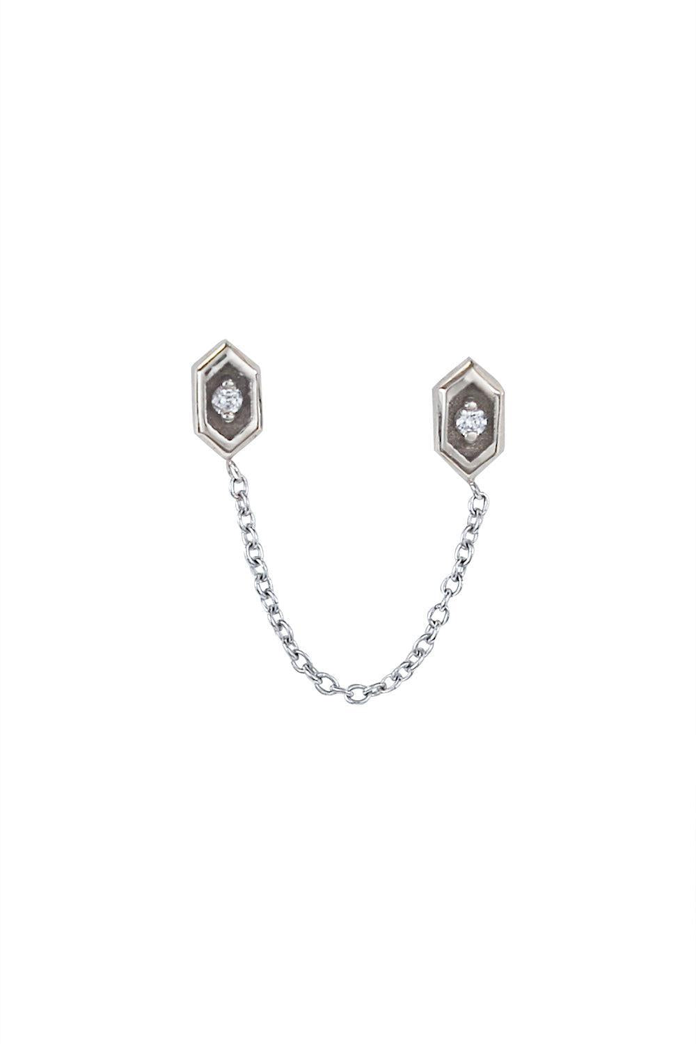 Two Hexagon Movement Earring-WHITE GOLD-JEWELRYFINE JEWELPIERCING-STEPHANIE ANDERS XO