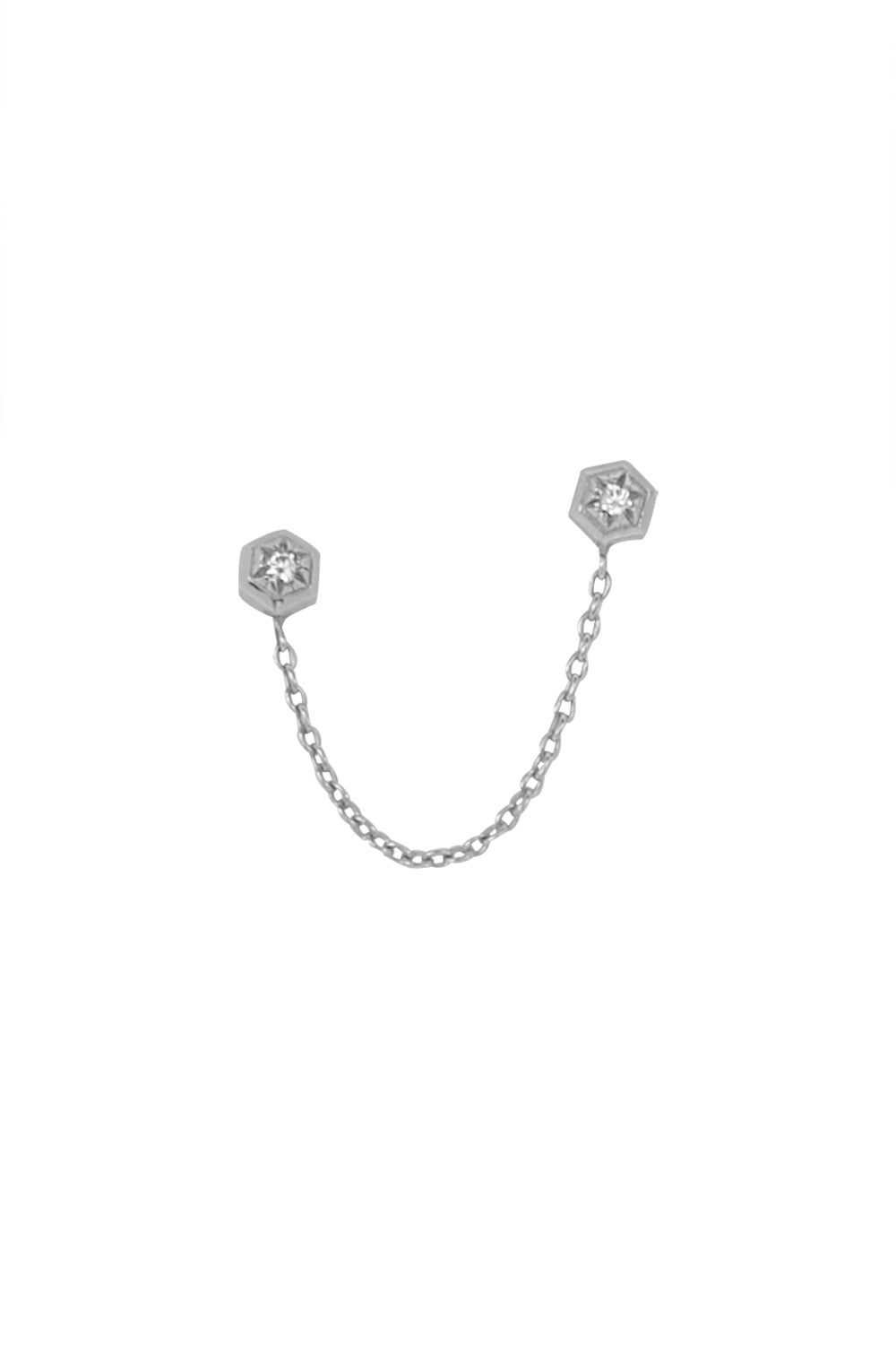Two Hexagon Piercing-WHITE GOLD-JEWELRYFINE JEWELPIERCING-STEPHANIE ANDERS XO