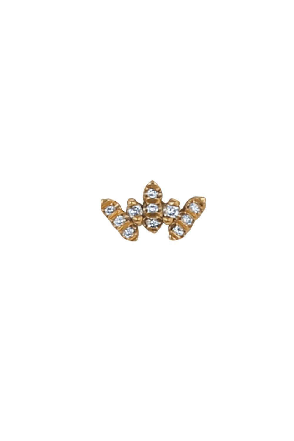 Diamond Royals Ear End-YELLOW GOLD-JEWELRYFINE JEWELPIERCING-STEPHANIE ANDERS XO