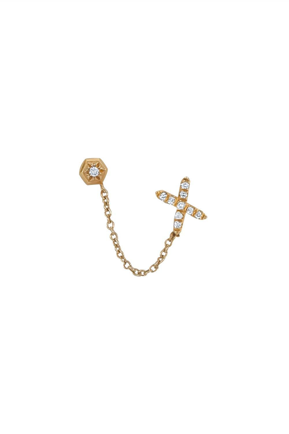 Ex X Hexagon Piercing-YELLOW GOLD-JEWELRYFINE JEWELPIERCING-STEPHANIE ANDERS XO