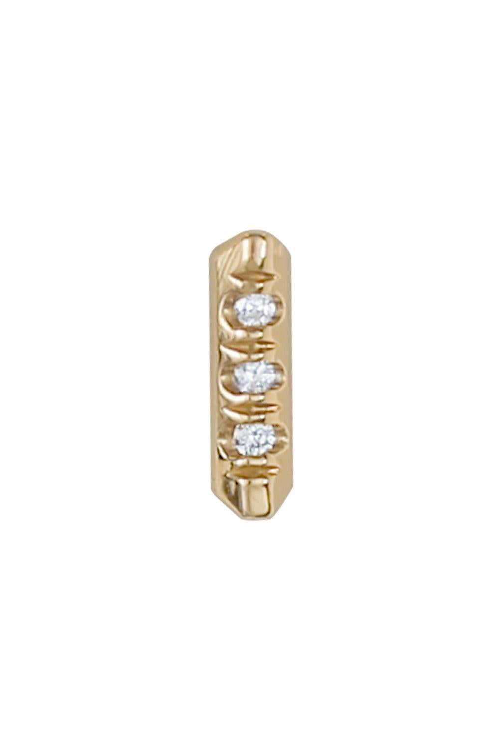 Mini Mountains Earring-YELLOW GOLD-JEWELRYFINE JEWELPIERCING-STEPHANIE ANDERS XO