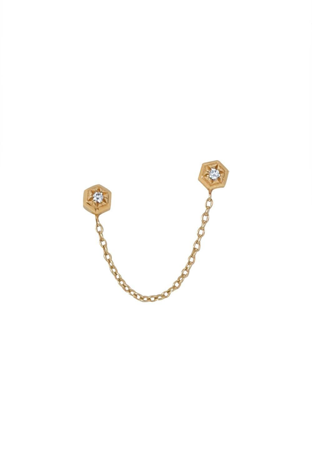 Two Hexagon Piercing-YELLOW GOLD-JEWELRYFINE JEWELPIERCING-STEPHANIE ANDERS XO