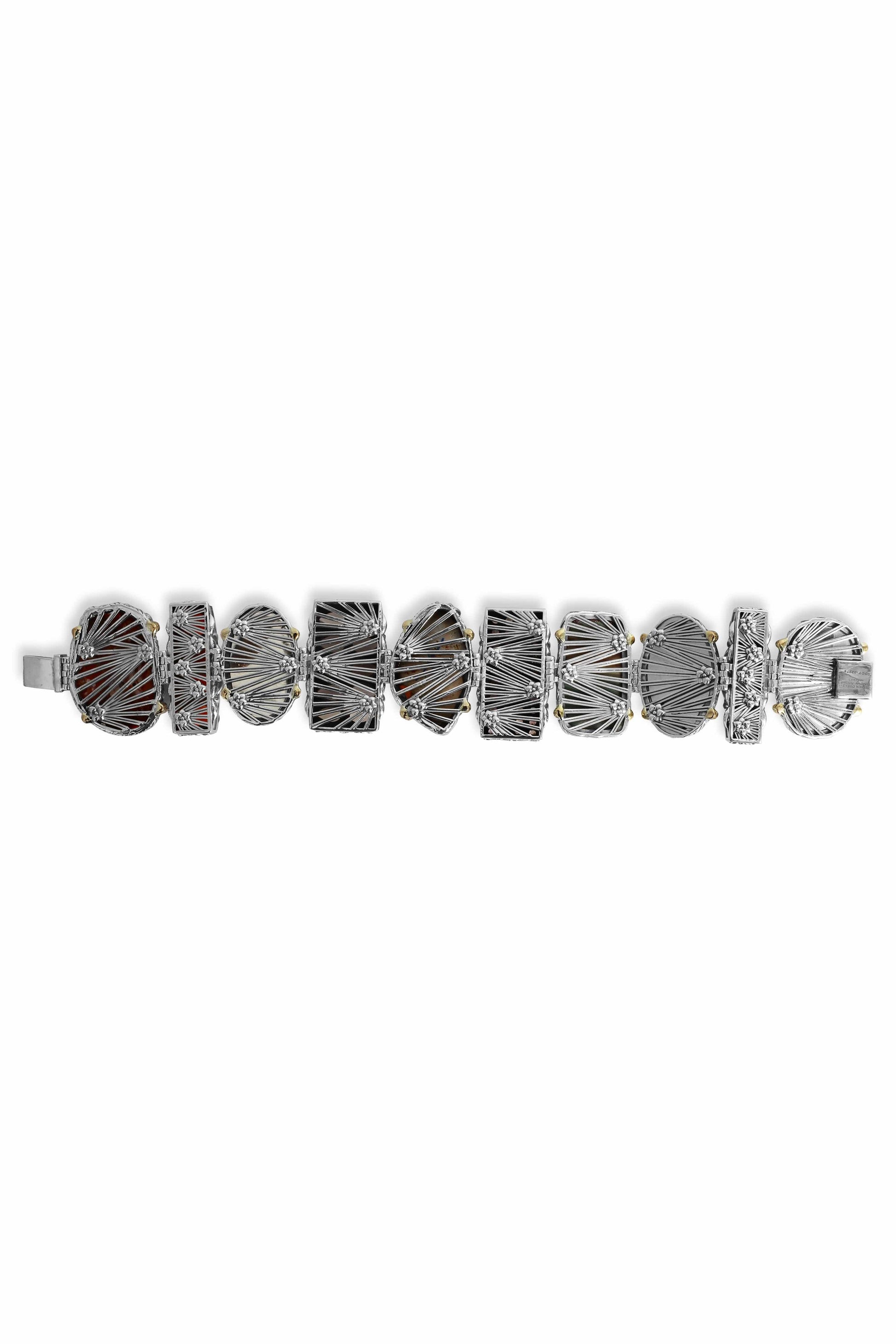STEPHEN DWECK-Red Jasper and Rose Quartz Bracelet-SILVER