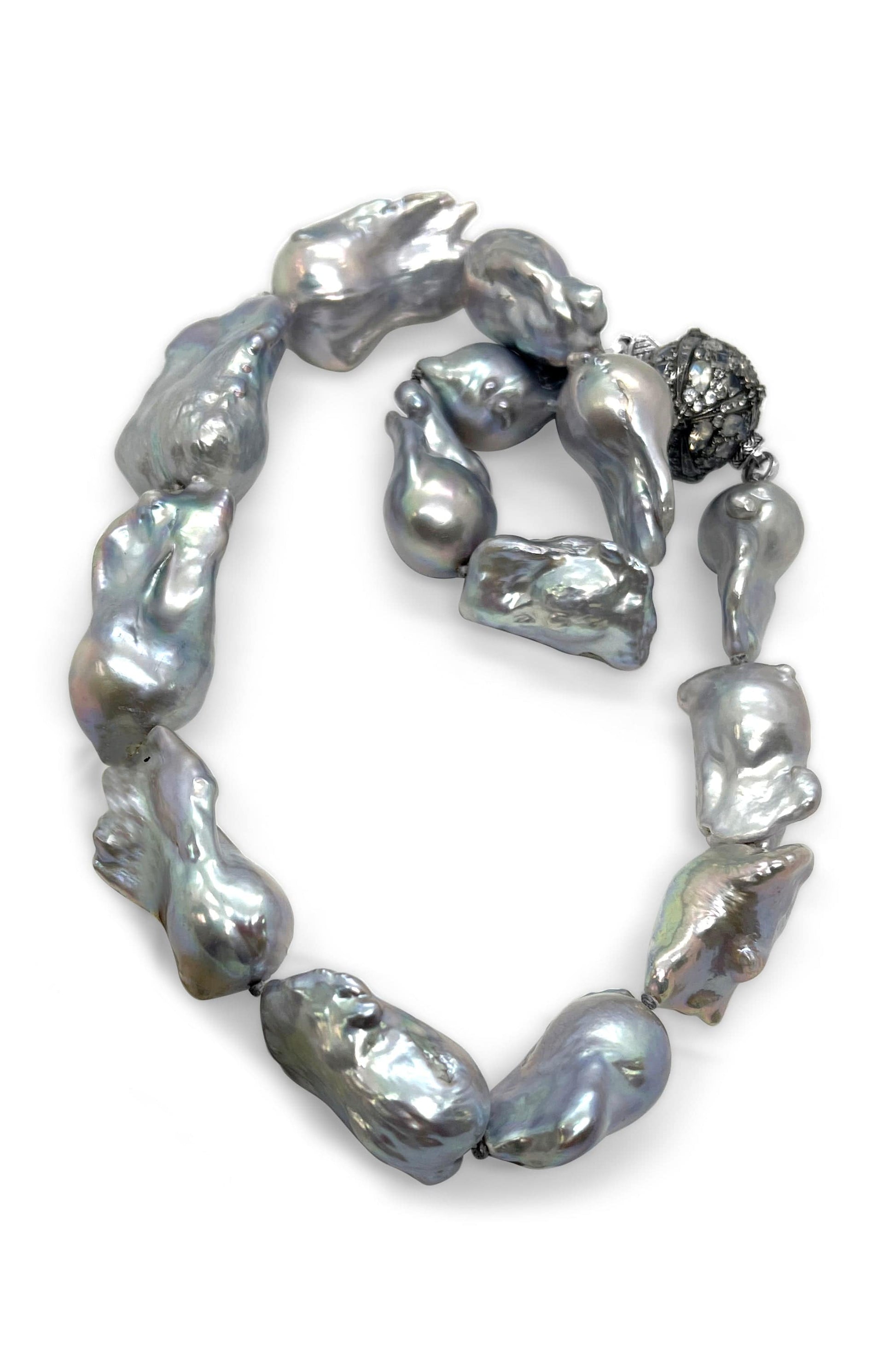 STEPHEN DWECK-Baroque Pearl Strand Necklace-SILVER