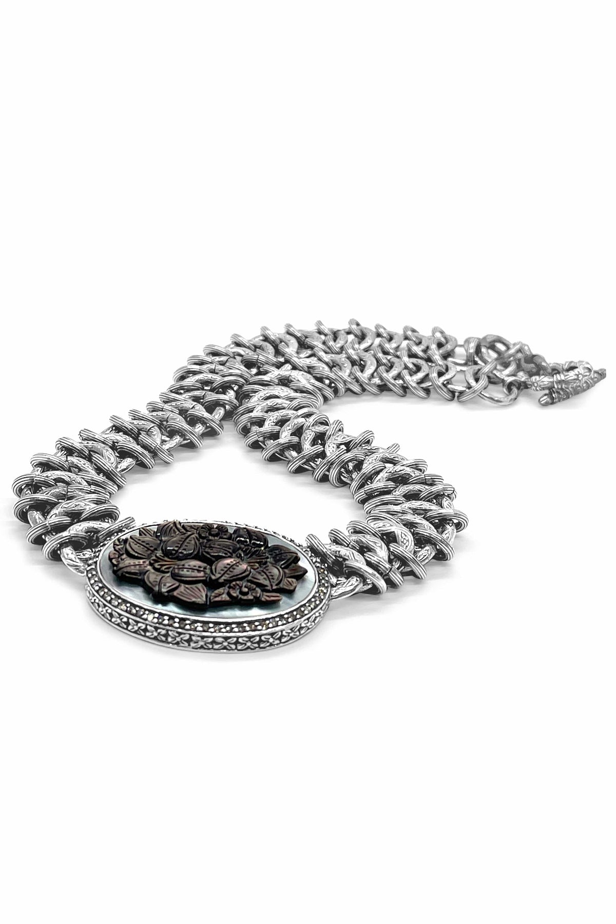 STEPHEN DWECK-Legacy Collection Flower Necklace-SILVER