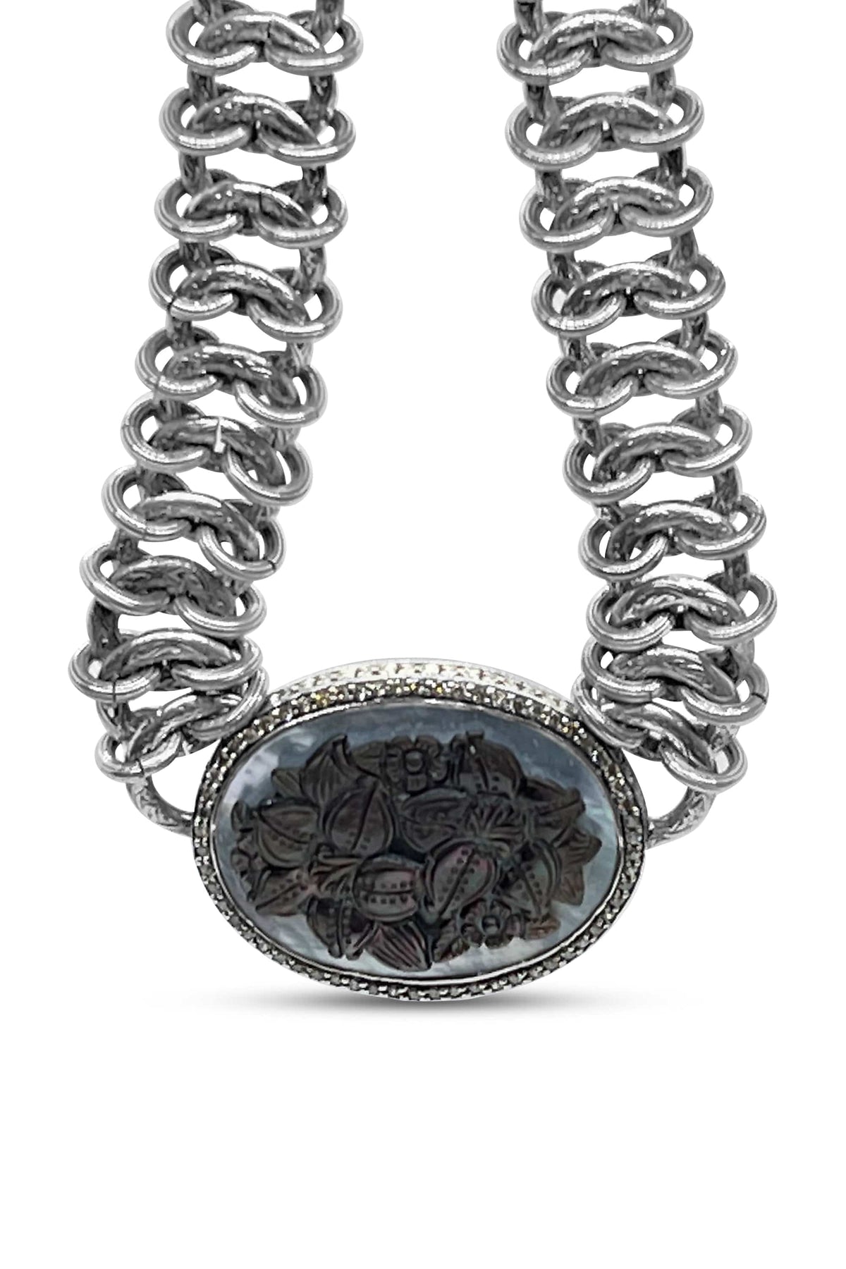 STEPHEN DWECK-Legacy Collection Flower Necklace-SILVER