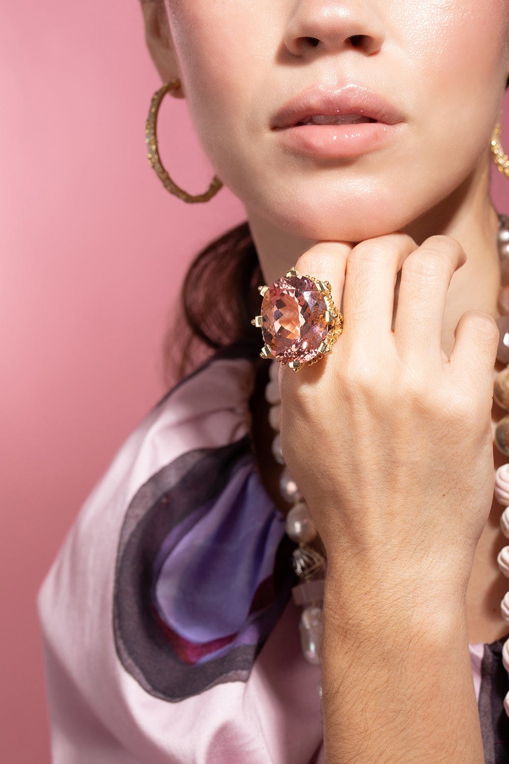 STEPHEN DWECK-Pink Morganite Ring-YELLOW GOLD