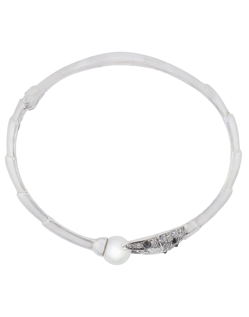 STEPHEN WEBSTER-Jewels Verne Crab Pincher Pearl Bangle-WHITE GOLD