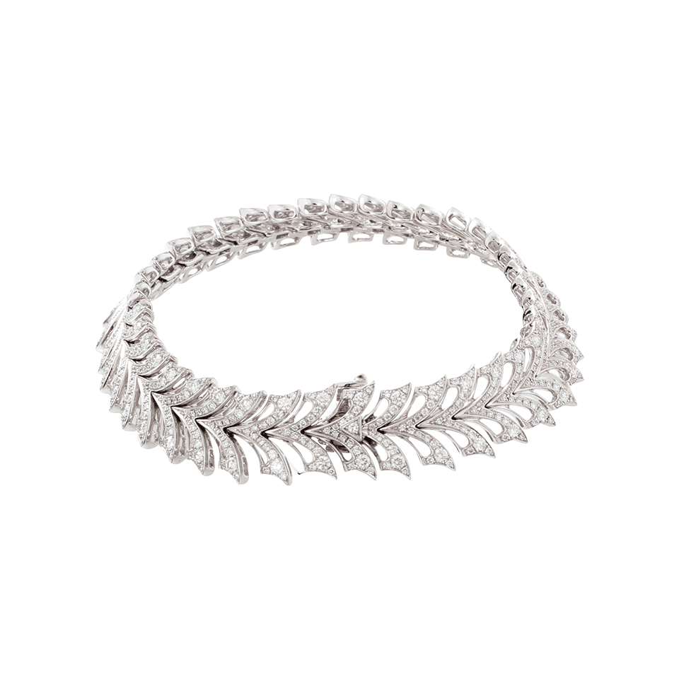 STEPHEN WEBSTER-Magnipheasant Pave Diamond Bracelet-WHITE GOLD