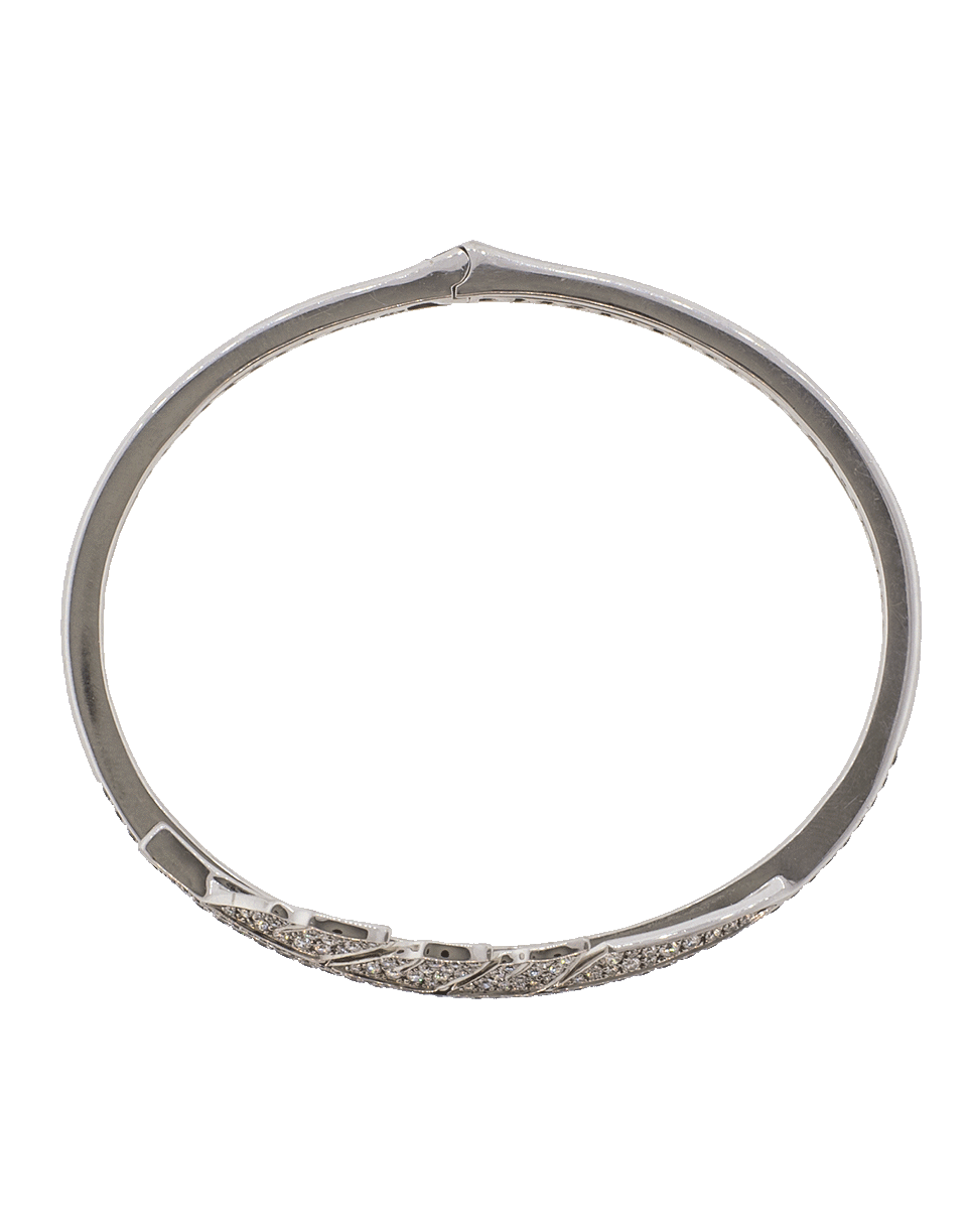 STEPHEN WEBSTER-Pave Diamond Open Feather Bracelet-WHITE GOLD