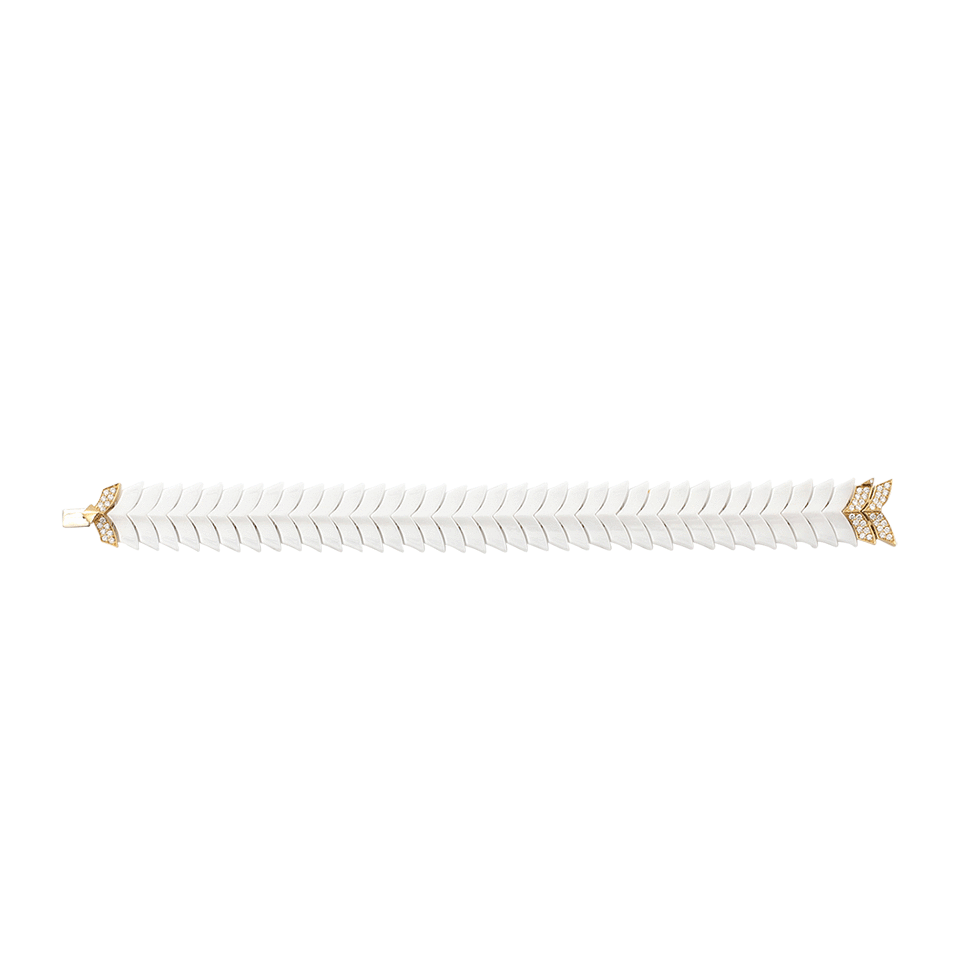 STEPHEN WEBSTER-Magnipheasant Ceramic Herringbone Bracelet-YELLOW GOLD