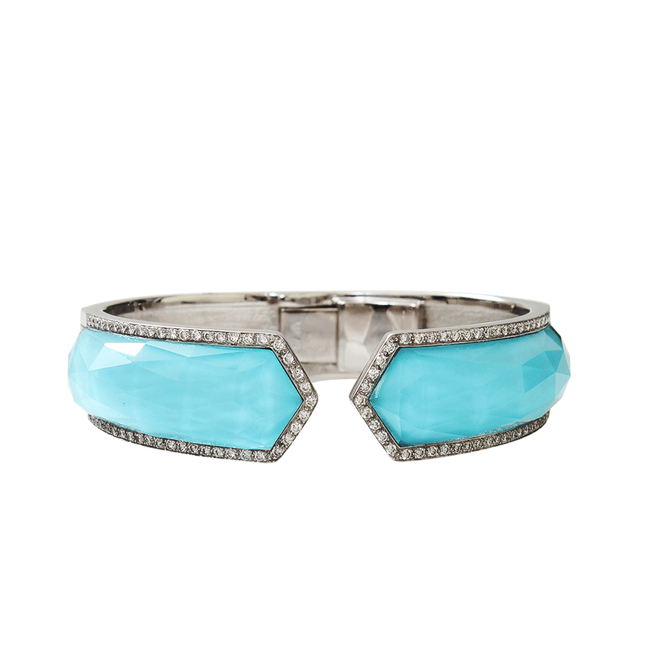 STEPHEN WEBSTER-Classic Crystal Haze Cuff-WHITE GOLD