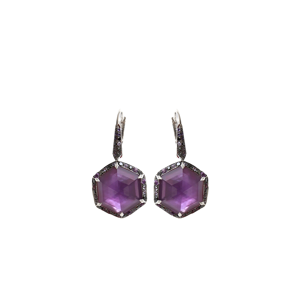 STEPHEN WEBSTER-Amethyst Earrings-WHITE GOLD