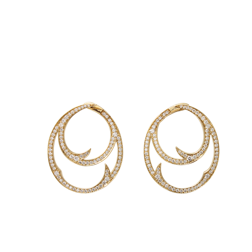 STEPHEN WEBSTER-Barb Hoop Earrings-WHITE GOLD