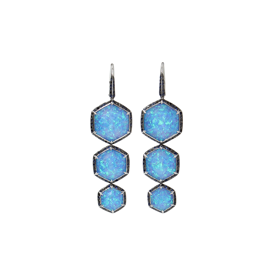 STEPHEN WEBSTER-Deco Haze Earrings-WHITE GOLD