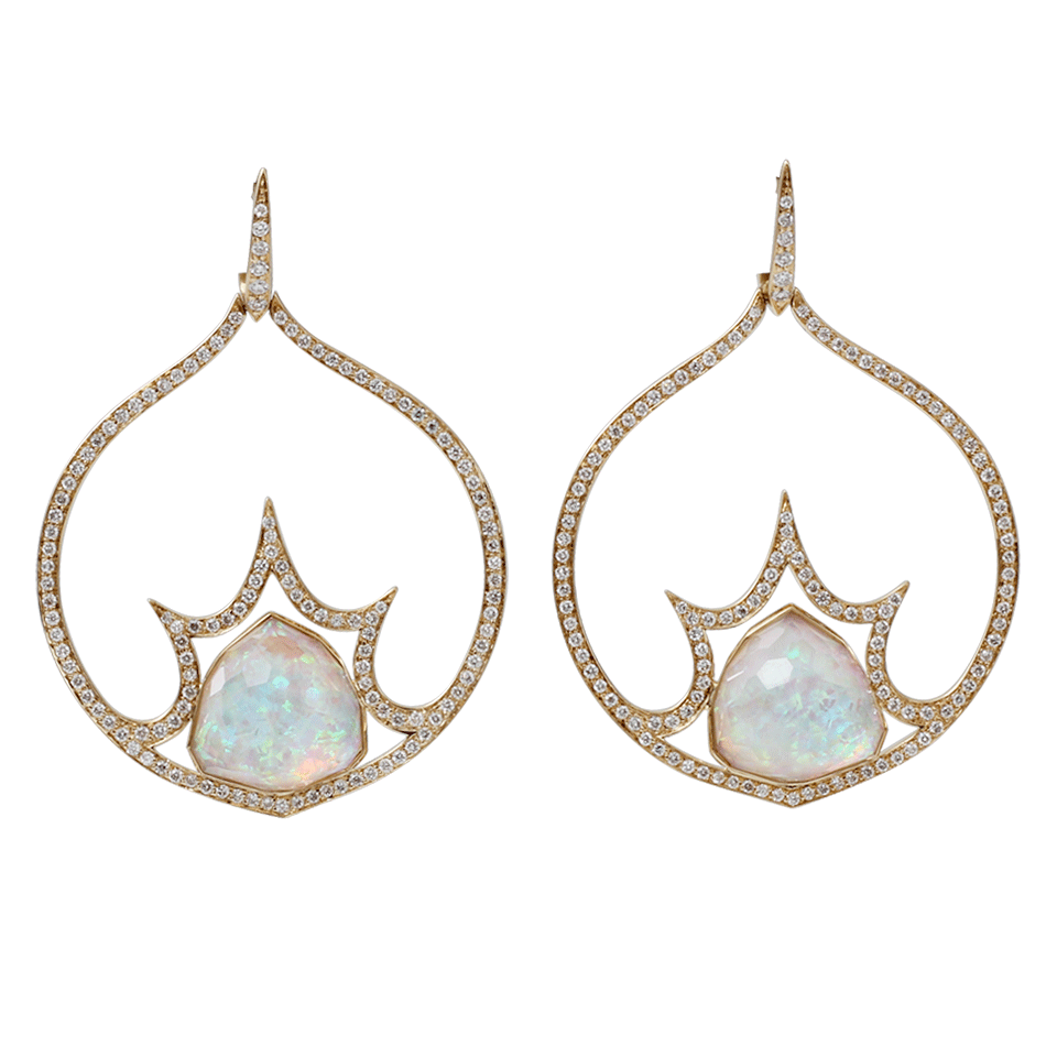 STEPHEN WEBSTER-Crystal Haze Earrings-YELLOW GOLD