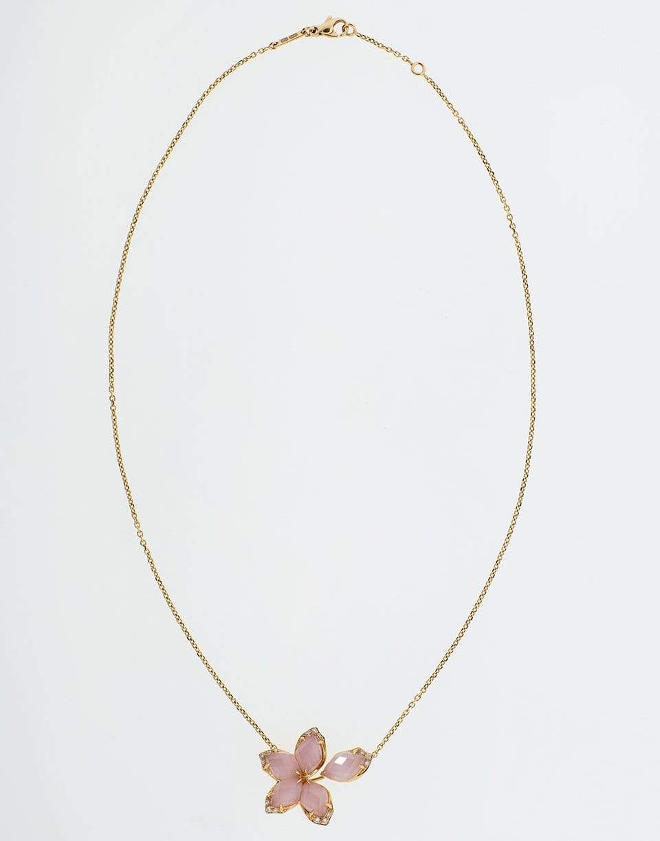 STEPHEN WEBSTER-Love Me, Love Me Not Flower Pendant Necklace-ROSE GOLD