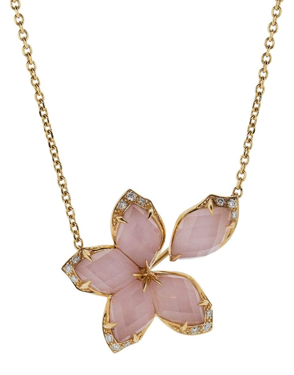 STEPHEN WEBSTER-Love Me, Love Me Not Flower Pendant Necklace-ROSE GOLD