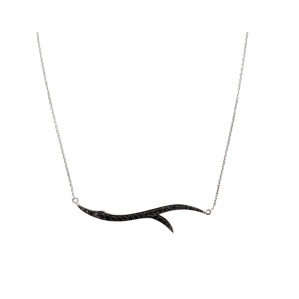 STEPHEN WEBSTER-Diamond Thorn Twig Necklace-WHITE GOLD
