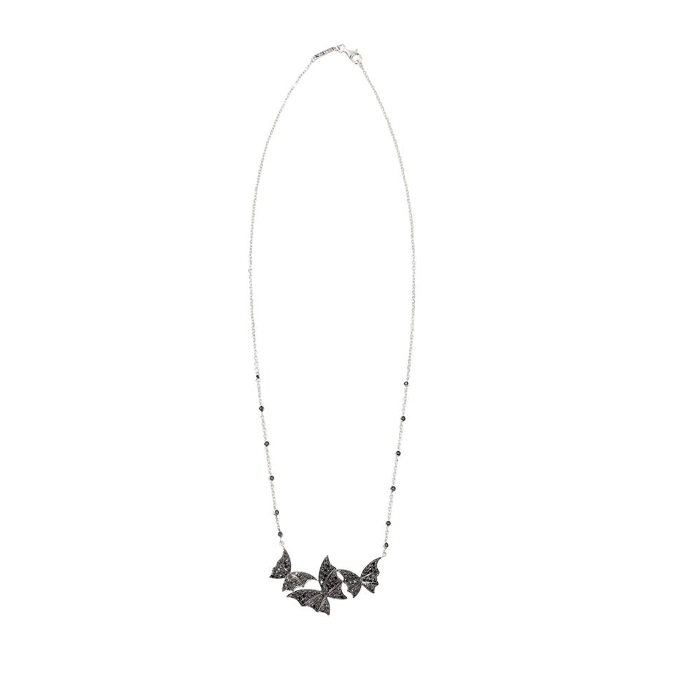STEPHEN WEBSTER-Fly By Night Butterfly Diamond Necklace-WHITE GOLD