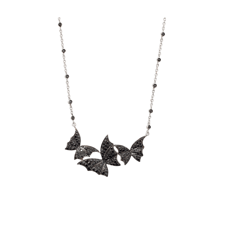 STEPHEN WEBSTER-Fly By Night Butterfly Diamond Necklace-WHITE GOLD