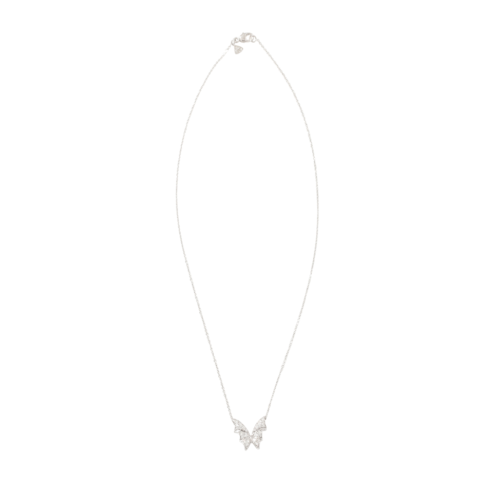 STEPHEN WEBSTER-Fly By Night Butterfly Necklace-WHITE GOLD