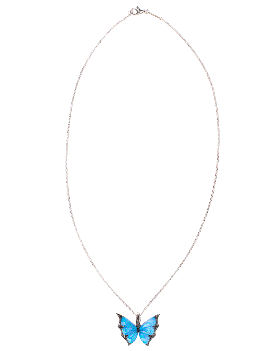 STEPHEN WEBSTER-Fly By Night Crystal Haze Pendant Necklace-WHITE GOLD