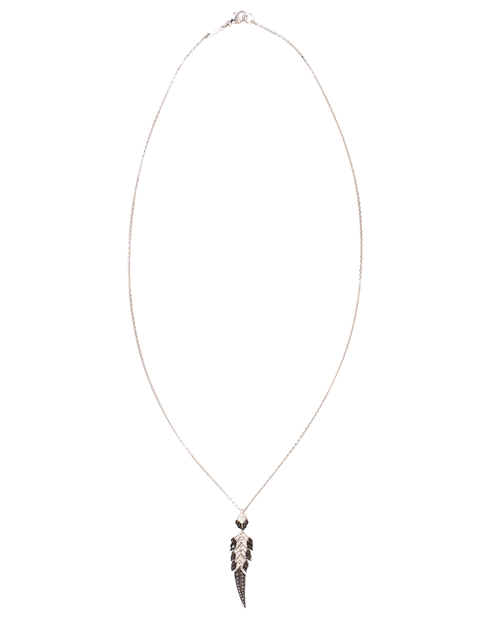 STEPHEN WEBSTER-Magnipheasant Pave Diamond Pendant Necklace-WHITE GOLD