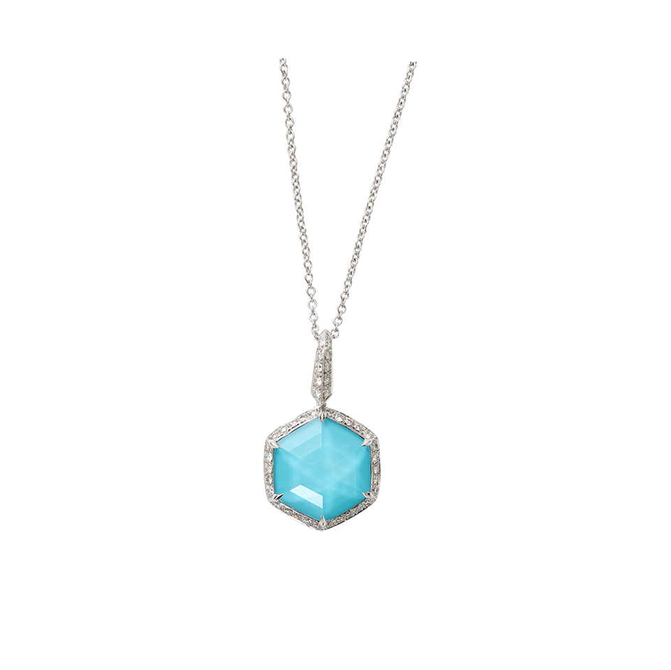 STEPHEN WEBSTER-Turquoise Quartz Necklace-WHITE GOLD