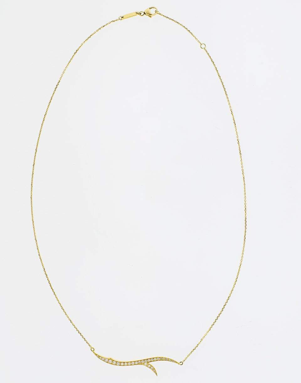 STEPHEN WEBSTER-Diamond Thorn Stem Necklace-YELLOW GOLD