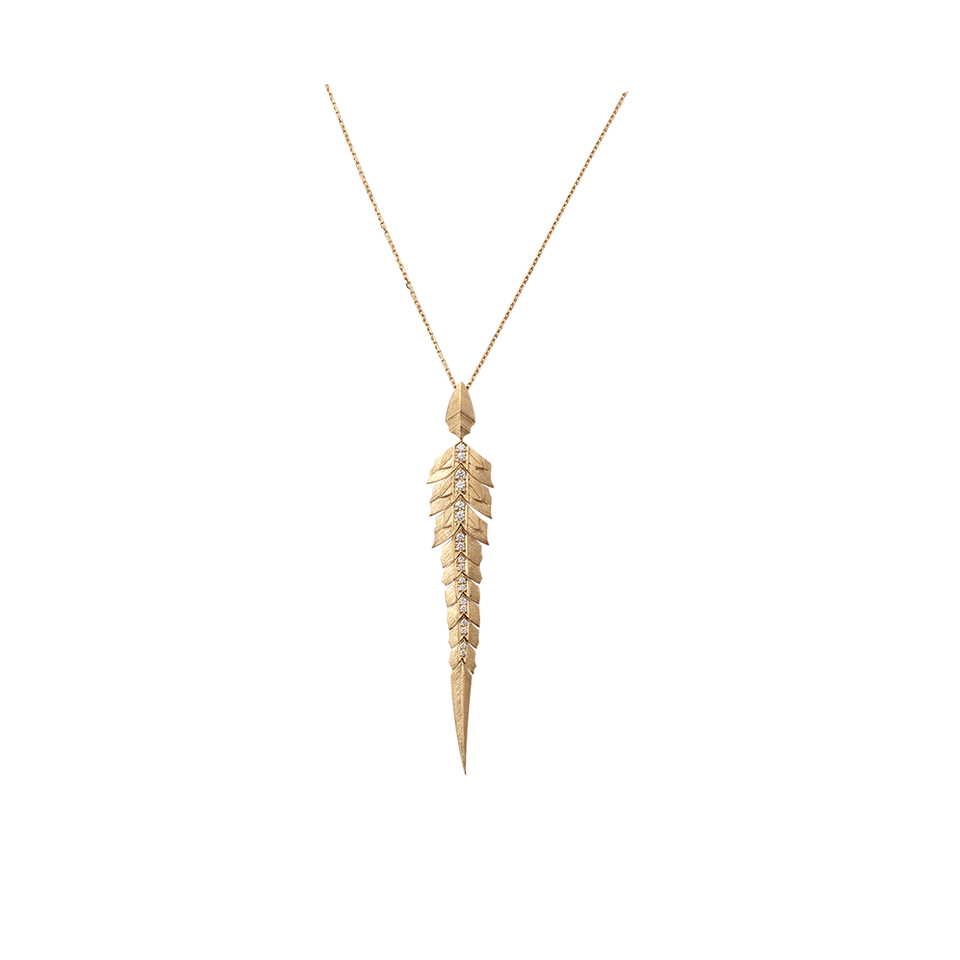 STEPHEN WEBSTER-Magnipheasant Pave Diamond Necklace-YELLOW GOLD