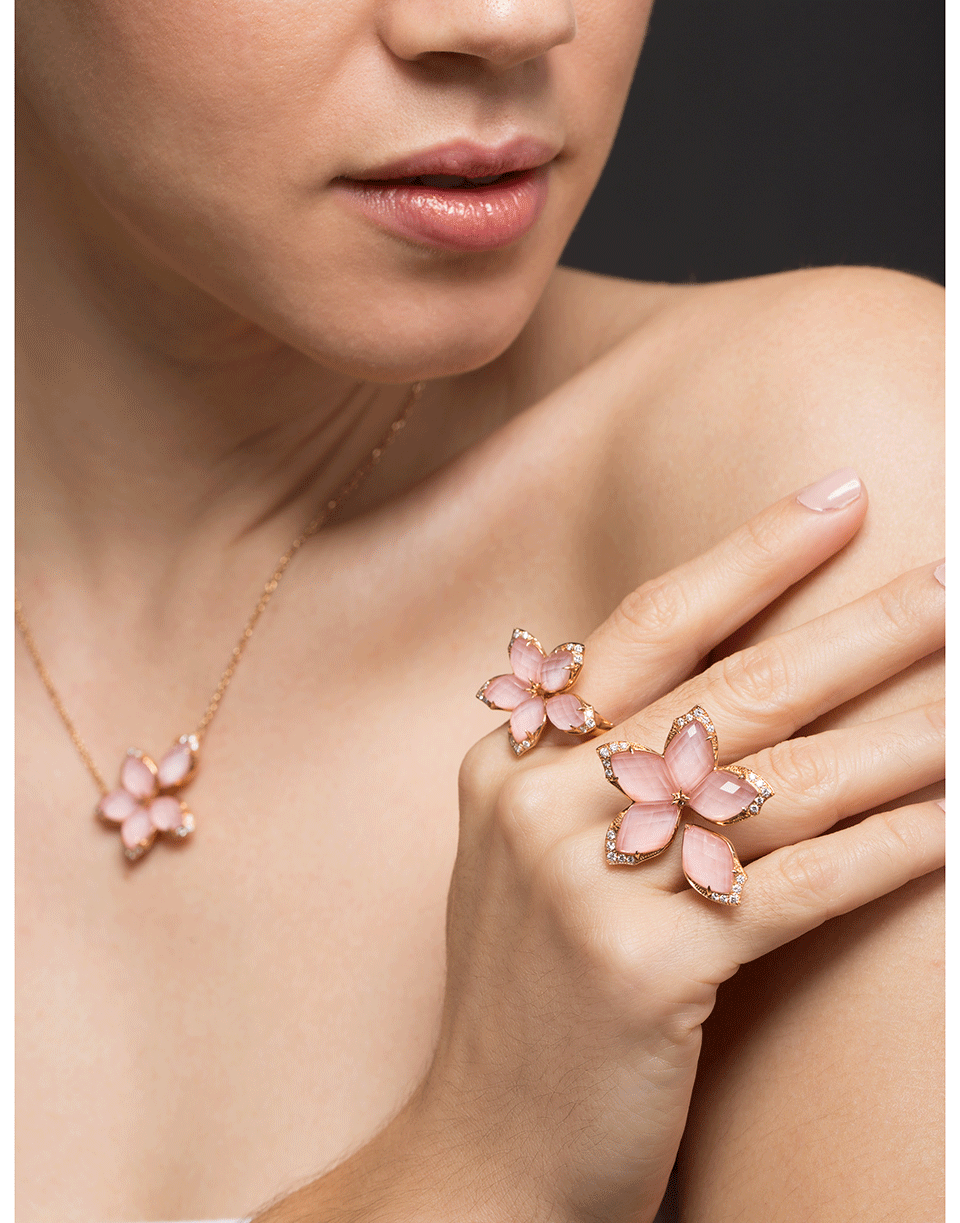 STEPHEN WEBSTER-Love Me, Love Me Not Large Flower Ring-ROSE GOLD