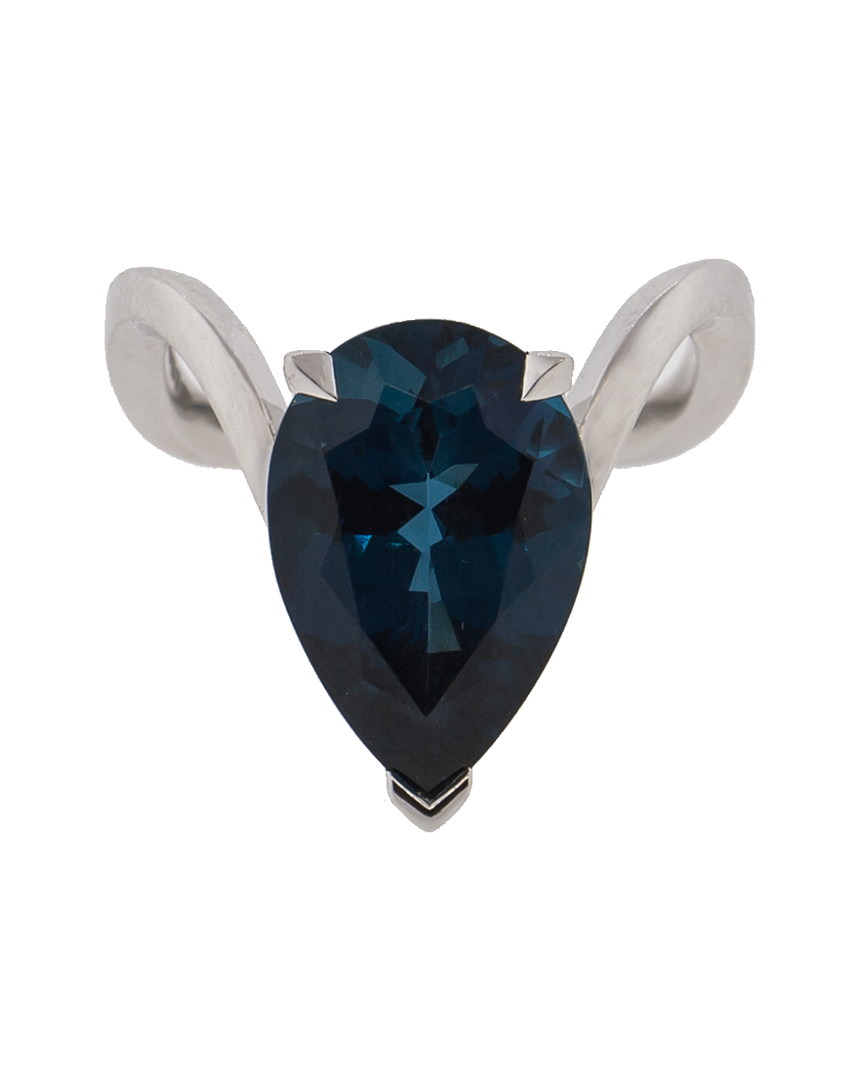 STEPHEN WEBSTER-Blue Topaz Pear Shape Ring-WHITE GOLD
