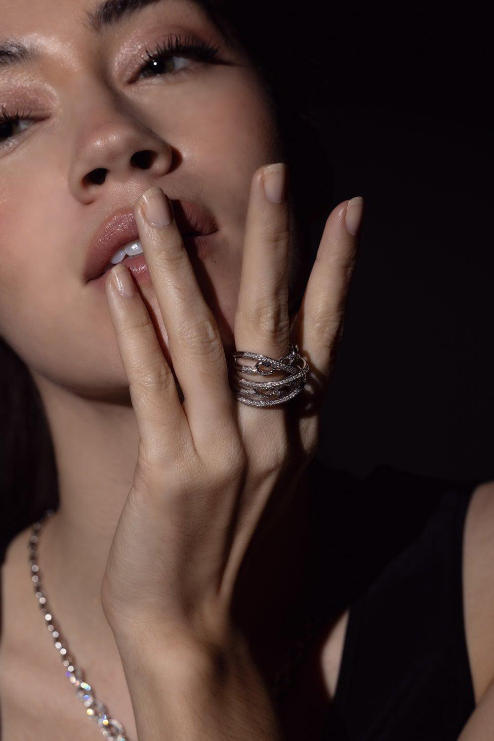 STEPHEN WEBSTER-Bound Together Large Band Ring-WHITE GOLD