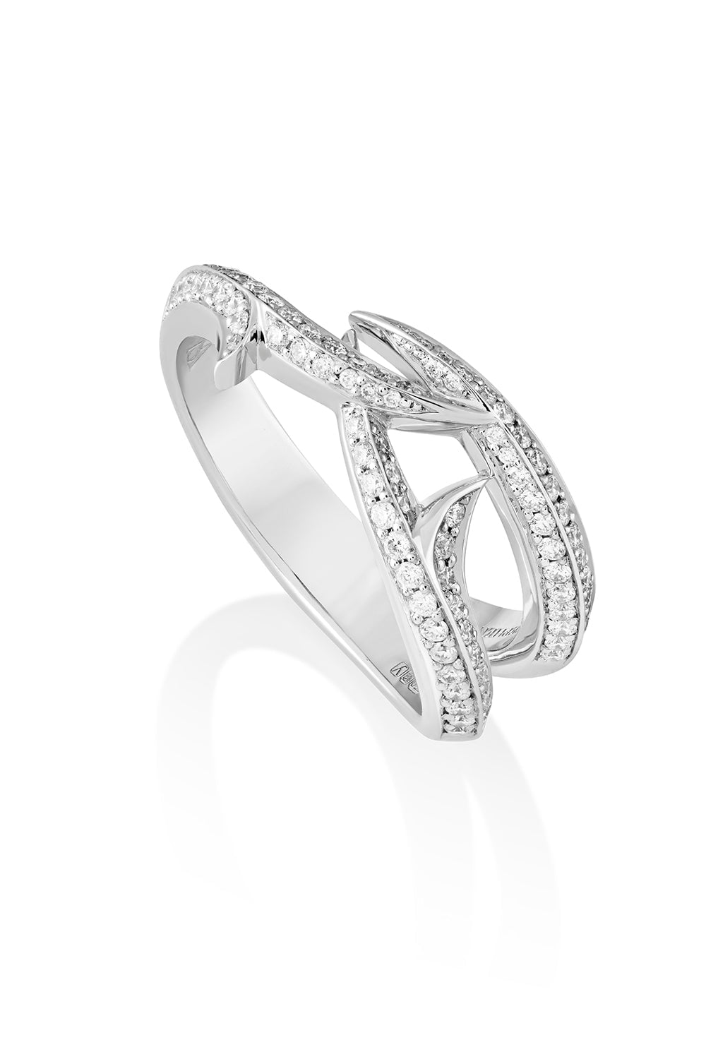 STEPHEN WEBSTER-Bound Together Narrow Band Ring-WHITE GOLD