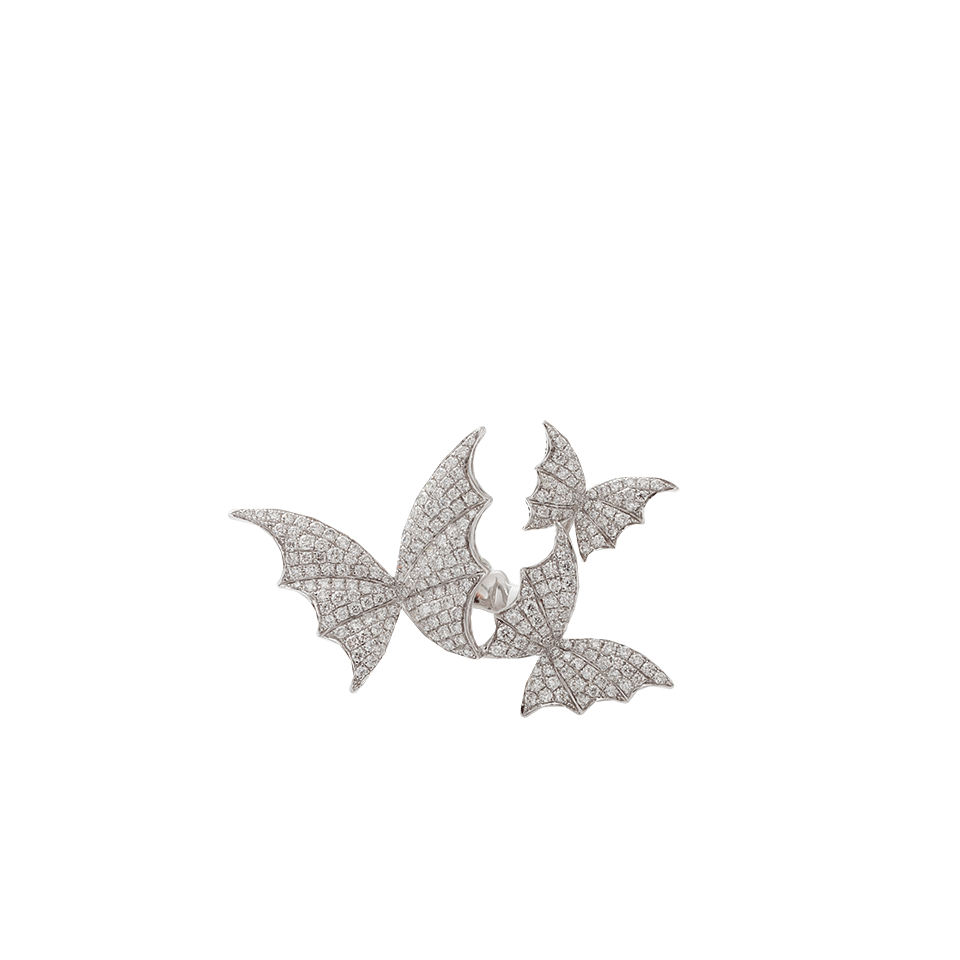 STEPHEN WEBSTER-Diamond Pave Butterfly Ring-WHITE GOLD