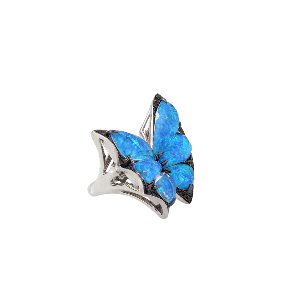 STEPHEN WEBSTER-Fly By Night Opal Quartz Ring-WHITE GOLD