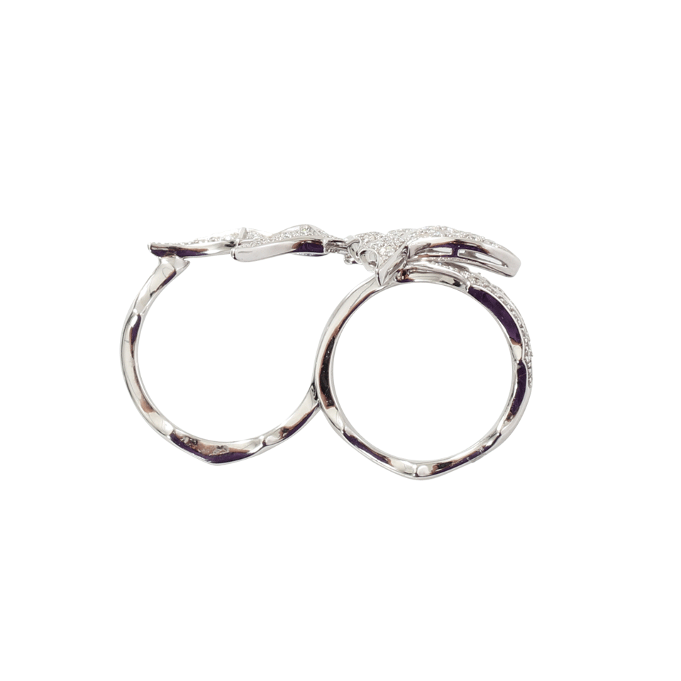 STEPHEN WEBSTER-Fly By Night Two Finger Ring-WHITE GOLD