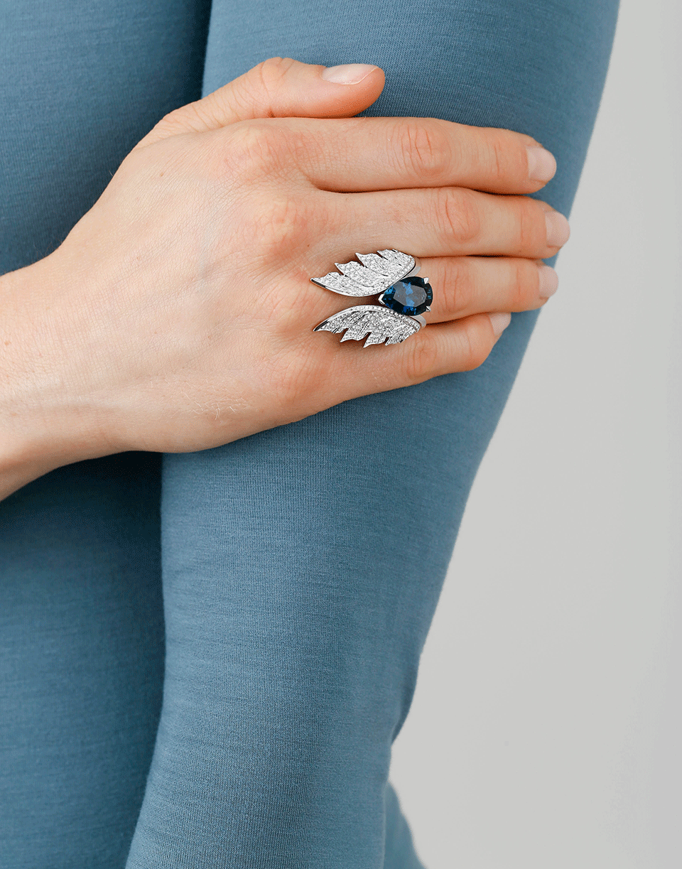 STEPHEN WEBSTER-Open Feather Ring-WHITE GOLD